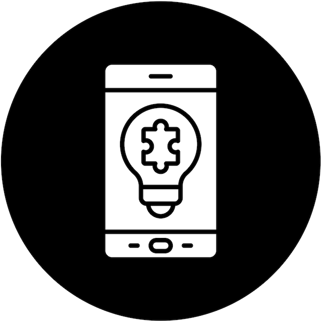 Diseño vectorial Soluciones móviles Estilo de icono