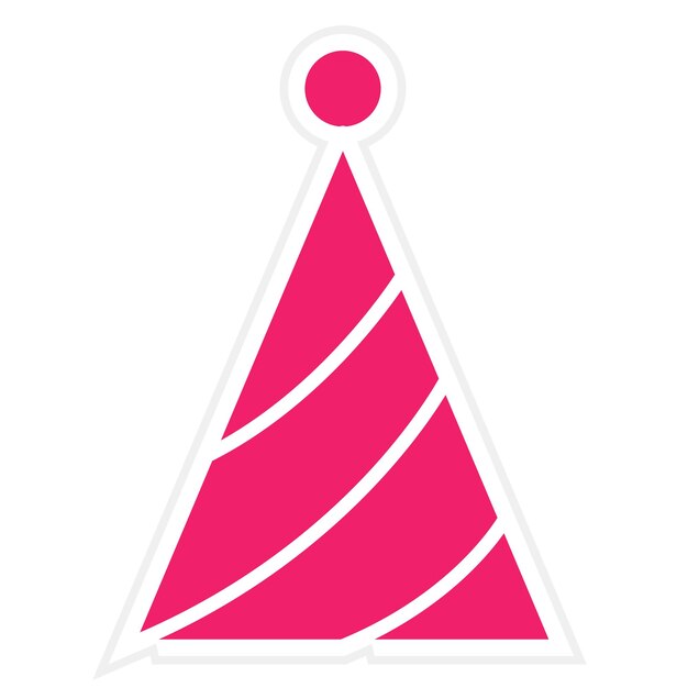 Diseño vectorial de sombreros de fiesta Estilo de icono