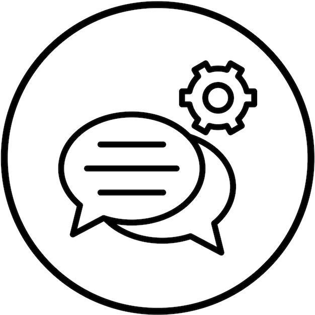 Diseño vectorial de soporte de chat Estilo de icono