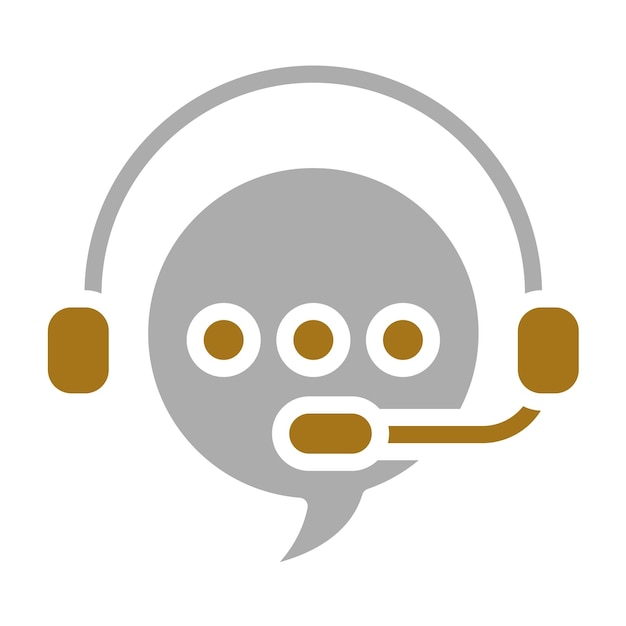Diseño vectorial de soporte para el estilo de icono de Webchat