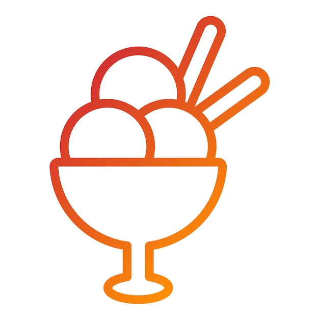 Diseño vectorial Sorbet Estilo del icono de la sinfonía