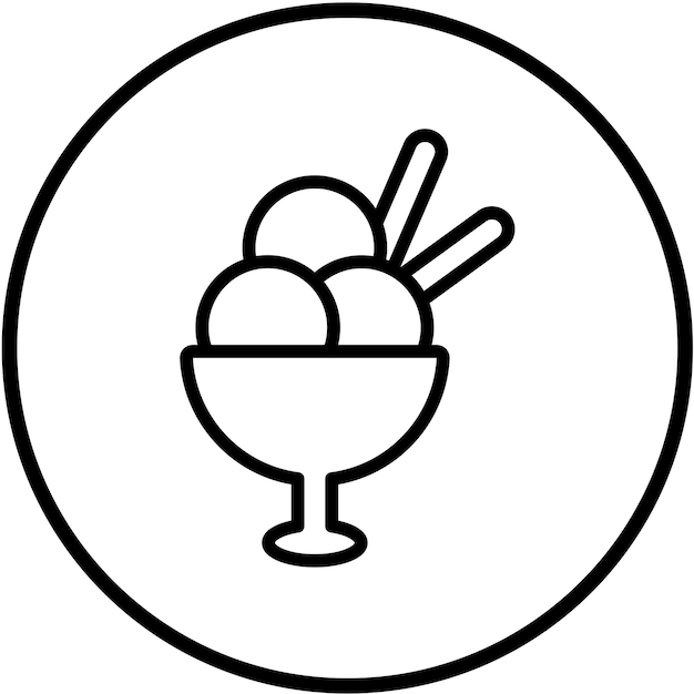 Diseño vectorial Sorbet Estilo del icono de la sinfonía