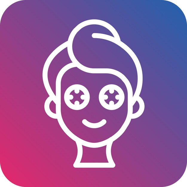 Diseño vectorial Spa Tratamiento ocular Estilo de icono