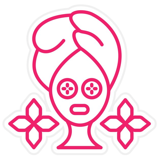 Diseño vectorial Spa Tratamiento ocular Estilo de icono