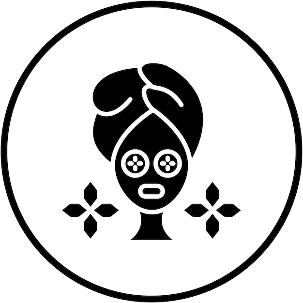 Diseño vectorial Spa Tratamiento ocular Estilo de icono