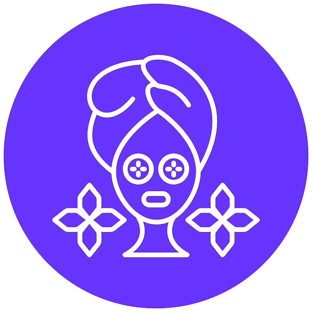 Diseño vectorial Spa Tratamiento ocular Estilo de icono