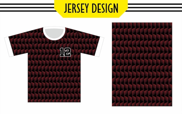 Diseño vectorial para sublimación plantilla de camiseta de fútbol