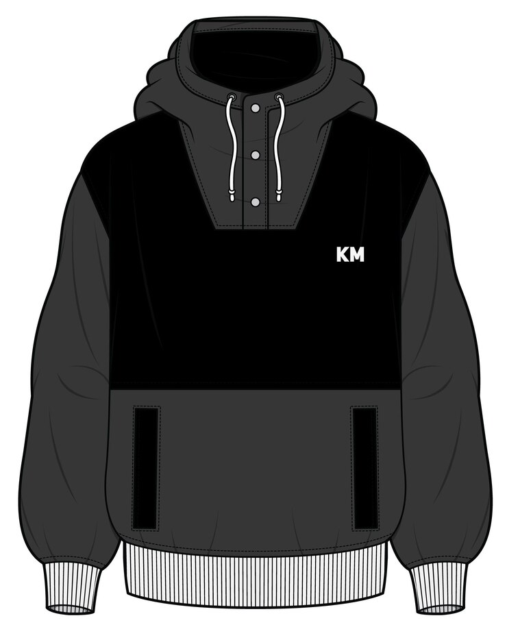Vector diseño vectorial de la sudadera de seguimiento con paneles