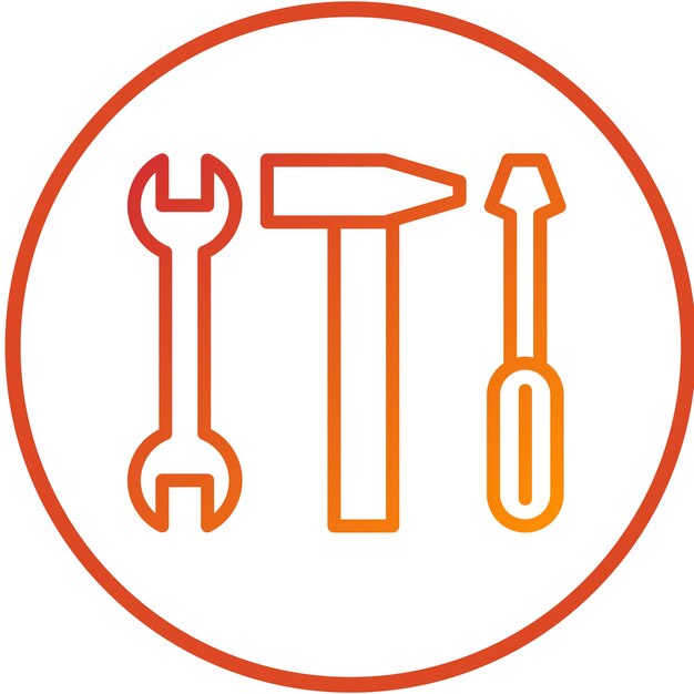Diseño vectorial de suministros de bricolaje Estilo de icono