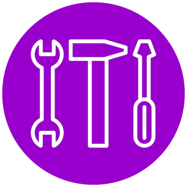 Diseño vectorial de suministros de bricolaje Estilo de icono