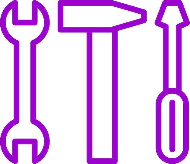Diseño vectorial de suministros de bricolaje Estilo de icono