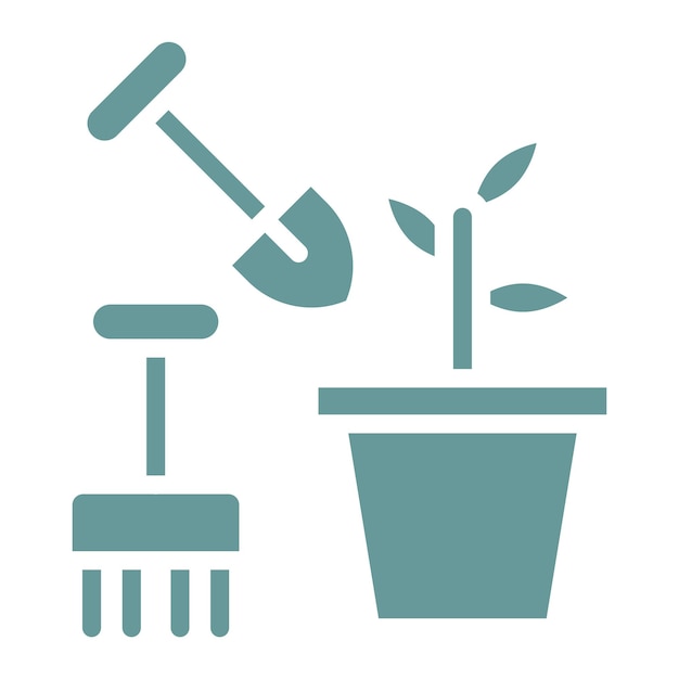 Diseño vectorial de suministros de jardín Estilo de icono