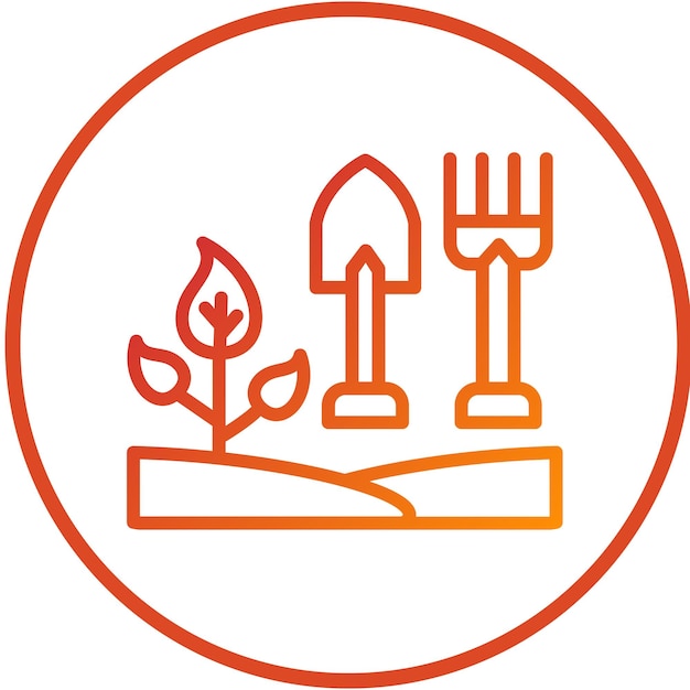 Diseño vectorial de suministros de jardinería Estilo de icono