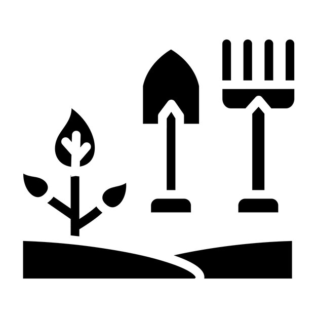 Diseño vectorial de suministros de jardinería Estilo de icono
