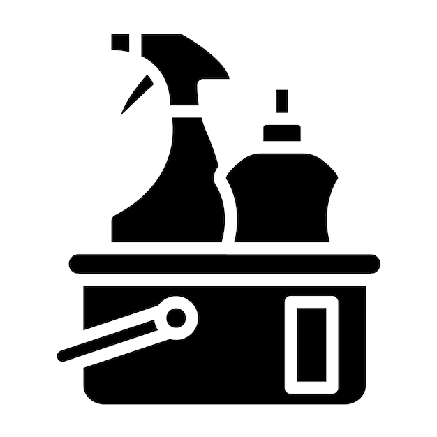 Diseño vectorial de suministros de limpieza Estilo de icono