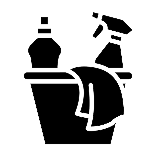 Diseño vectorial de suministros de limpieza Estilo de icono