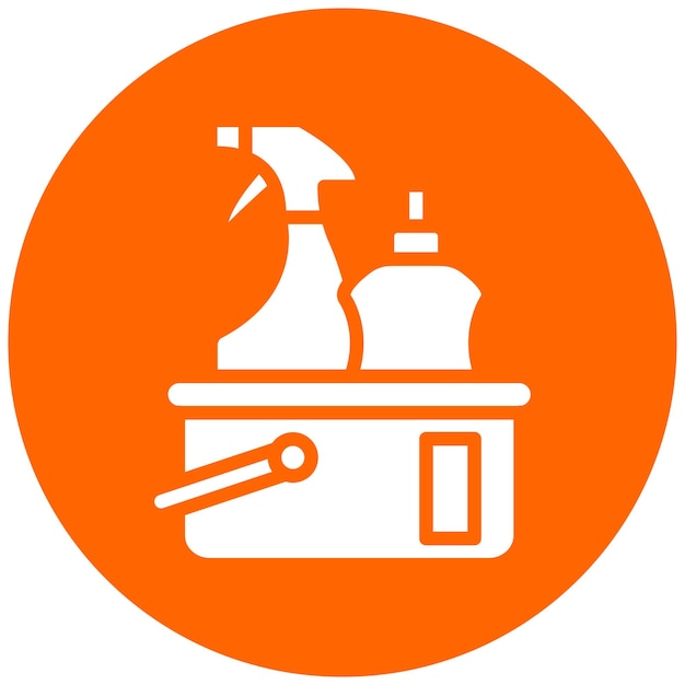 Diseño vectorial de suministros de limpieza Estilo de icono