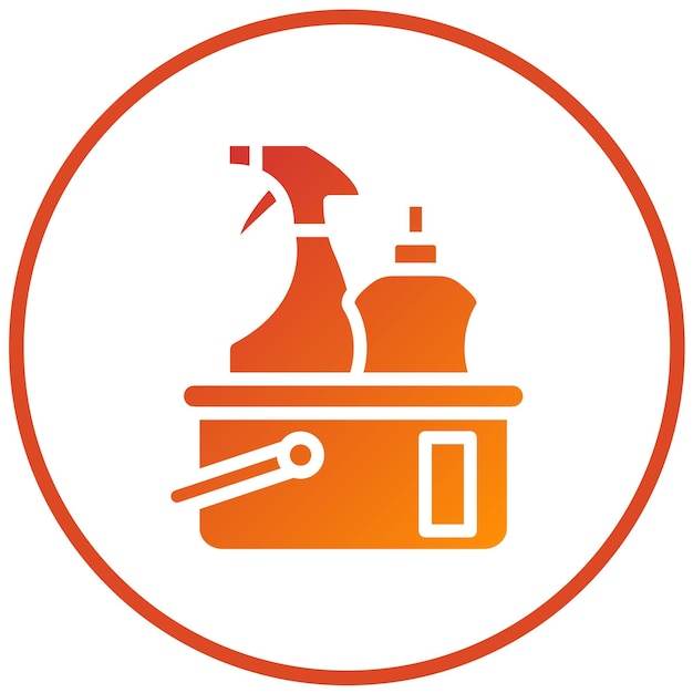 Diseño vectorial de suministros de limpieza Estilo de icono