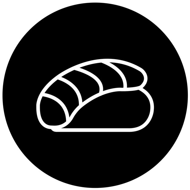 Diseño vectorial Sushi Swirl Estilo del icono
