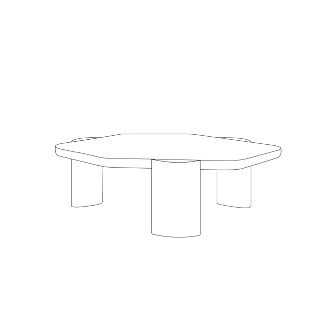 Diseño vectorial de tablas para decoración de casas Ilustración 3D de muebles para el hogar