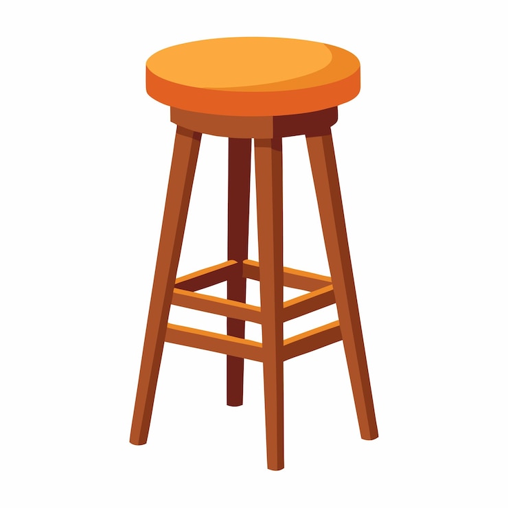 Vector diseño vectorial de un taburete de bar asiento elegante para espacios modernos