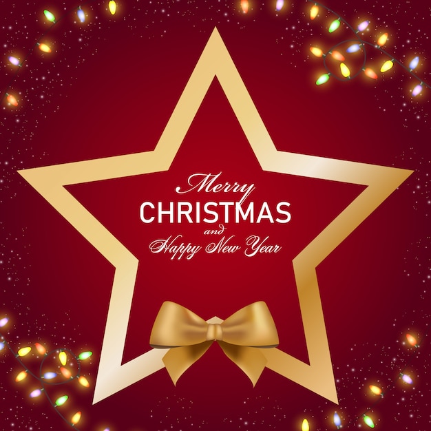 Diseño vectorial de tarjeta de felicitación de navidad