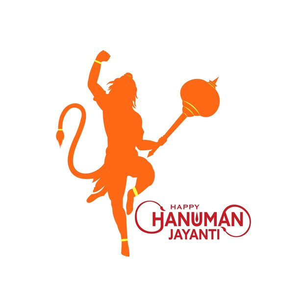 Vector diseño vectorial de tarjetas de deseos de hanuman jayanti