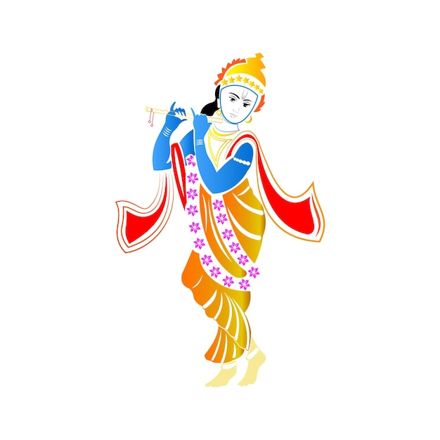 Vector diseño vectorial de tarjetas de deseos de krishan janmashami