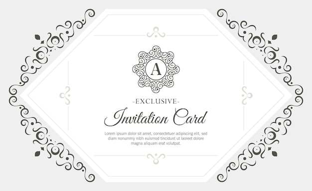 Diseño vectorial de tarjetas de invitación estilo vintage