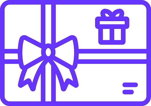 Diseño vectorial de tarjetas de regalo Estilo de icono