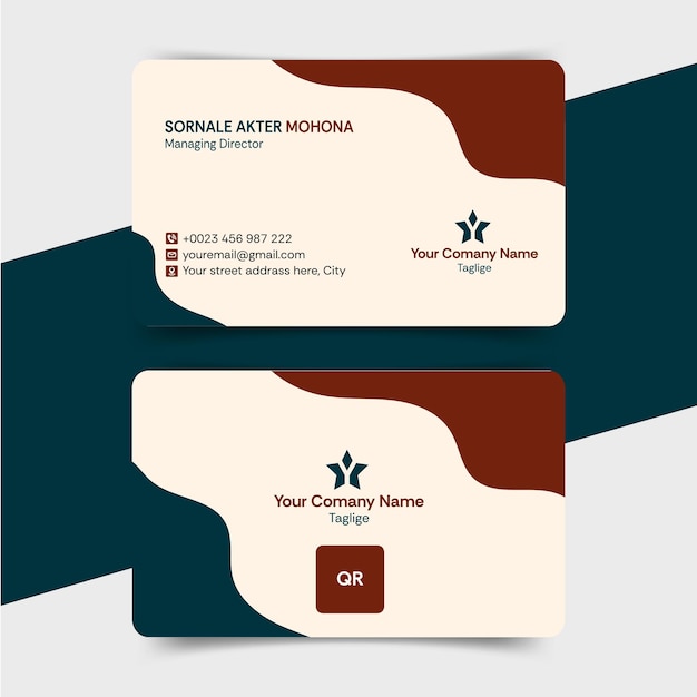 Vector diseño vectorial de tarjetas de visita profesionales