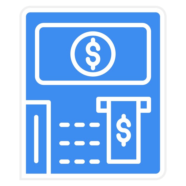 Diseño vectorial Tasa de cajeros automáticos Estilo del icono