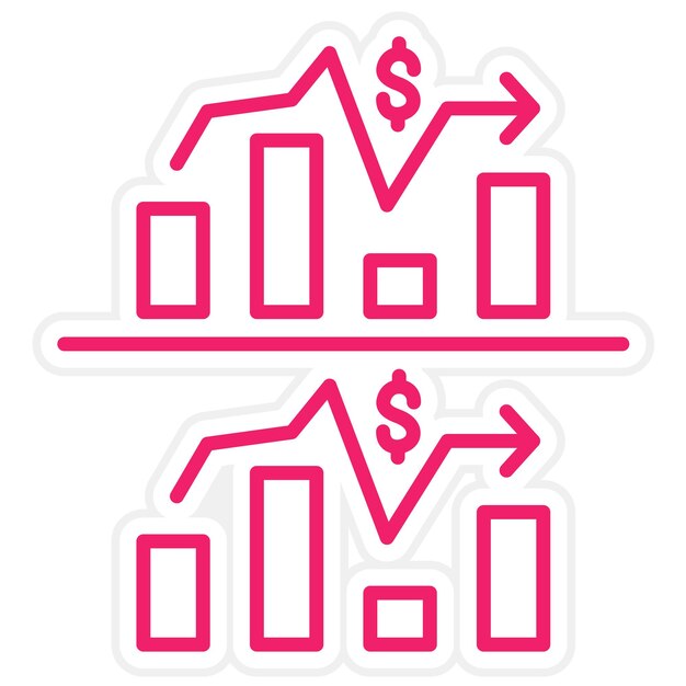 Diseño vectorial de tasas de cambio competitivas Estilo del icono