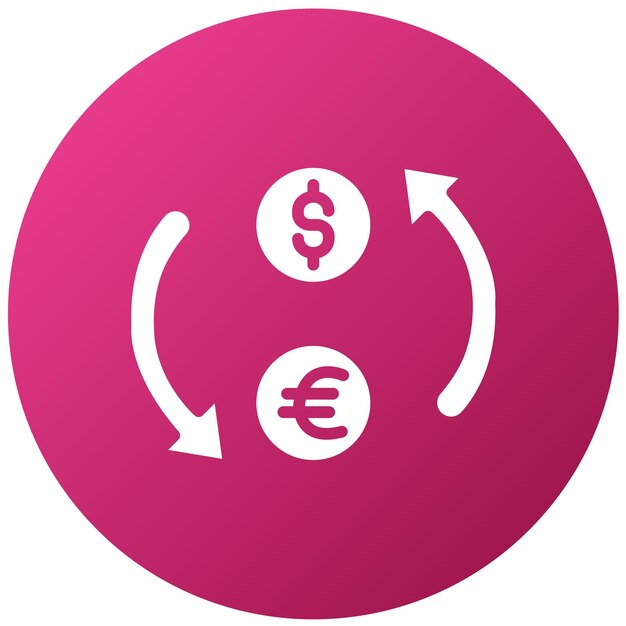Diseño vectorial de las tasas de cambio de divisas Estilo del icono