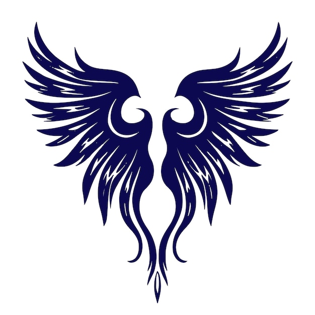 Diseño vectorial de tatuajes tribales de alas