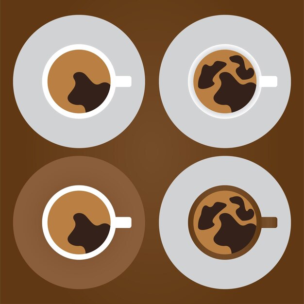 Diseño vectorial de tazas de café 2
