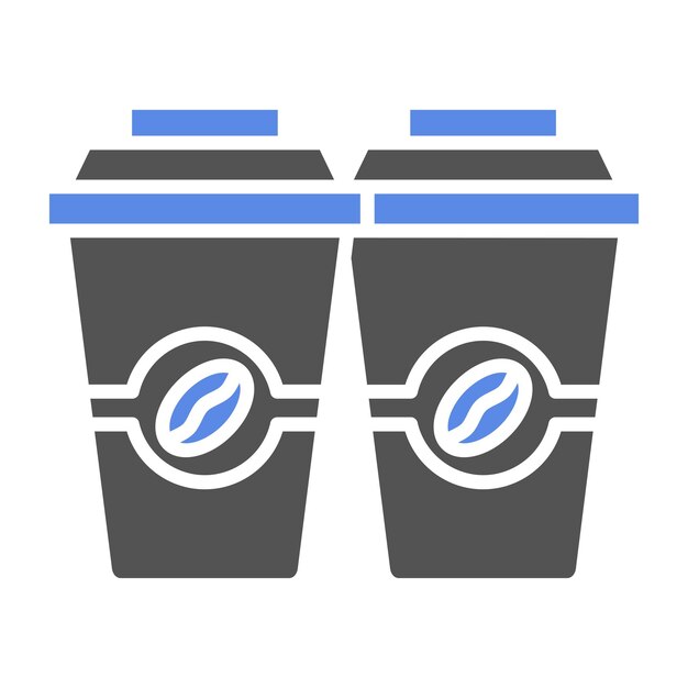 Diseño vectorial de tazas de café Estilo de icono