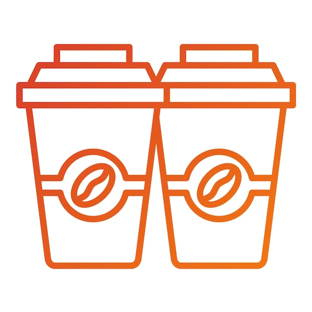 Diseño vectorial de tazas de café Estilo de icono
