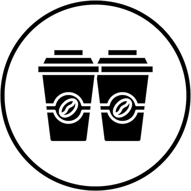 Diseño vectorial de tazas de café Estilo de icono