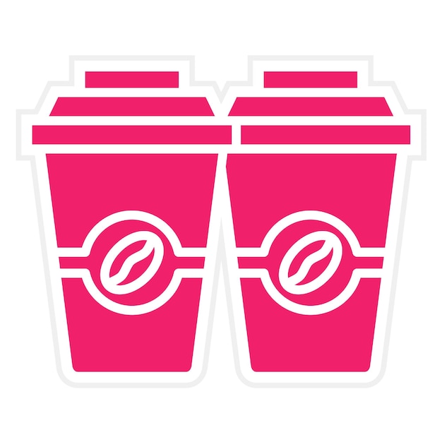 Diseño vectorial de tazas de café Estilo de icono