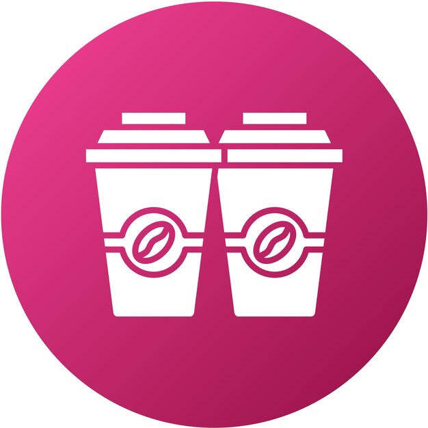 Diseño vectorial de tazas de café Estilo de icono