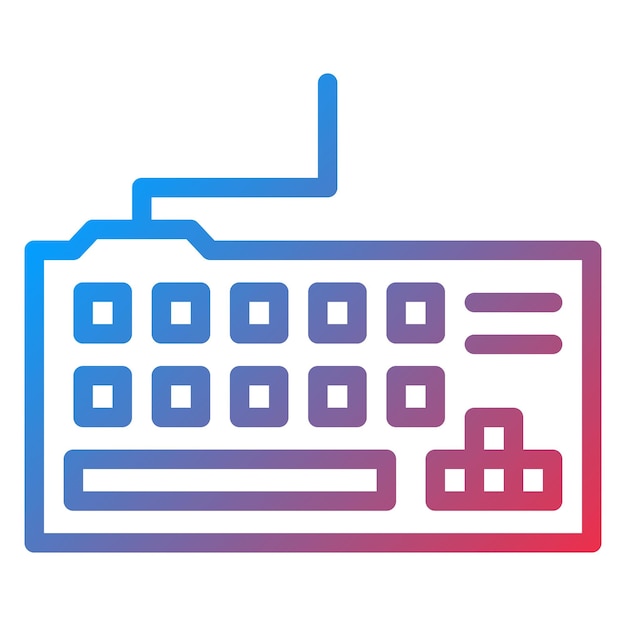 Diseño vectorial del teclado de juegos Estilo del icono