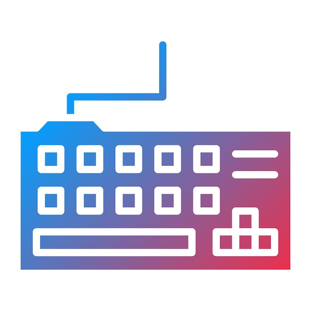 Diseño vectorial del teclado de juegos Estilo del icono