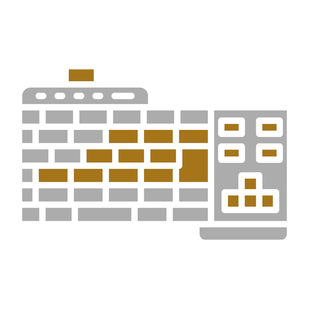 Diseño vectorial del teclado de juegos Estilo del icono