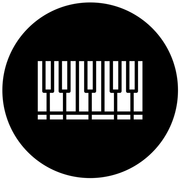 Diseño vectorial de las teclas de piano Estilo del icono