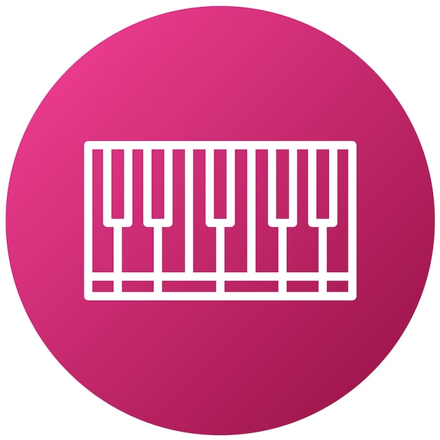 Diseño vectorial de las teclas de piano estilo del icono