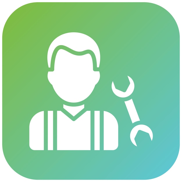 Diseño vectorial Técnico de HVAC Estilo del icono