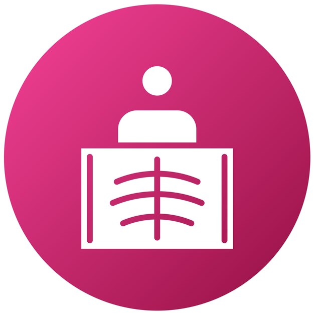 Diseño vectorial Técnico de Radiología Estilo del icono de la insignia