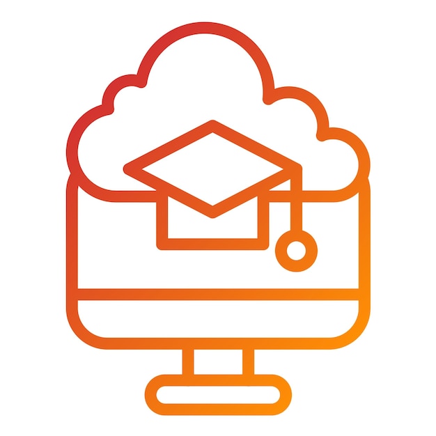 Diseño vectorial Tecnología del aula Estilo del icono