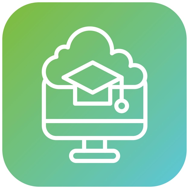 Diseño vectorial Tecnología del aula Estilo del icono